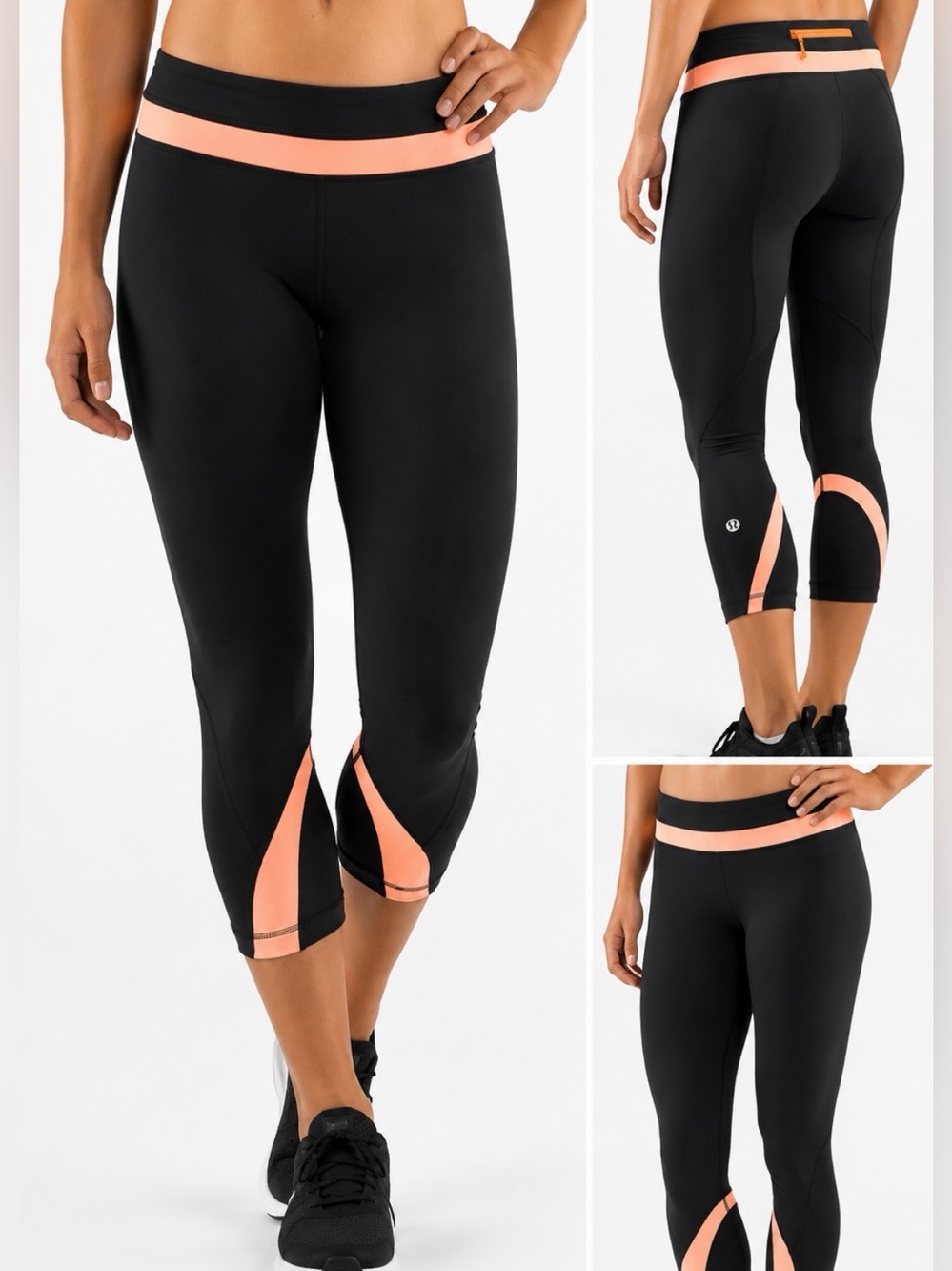LULULEMON Creamsicle Pop Run Inspire Crop II Capri Leggings